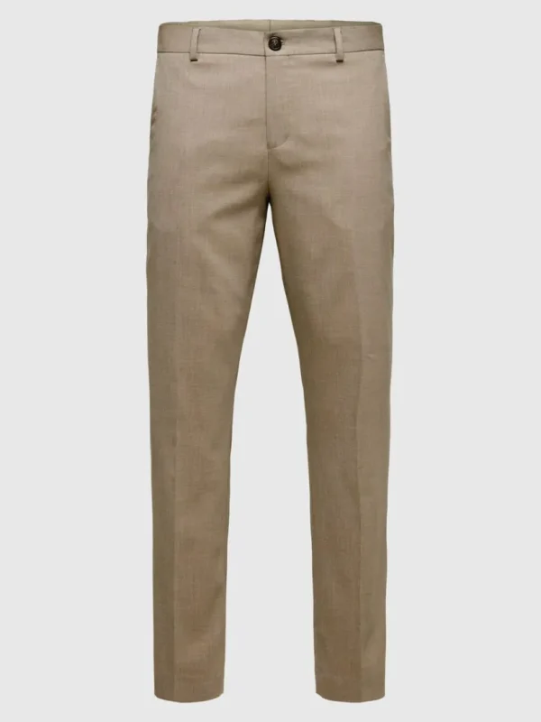 Bukser | Jakkesæt & Blazers>SELECTED VÆVEDE BUKSER Beige