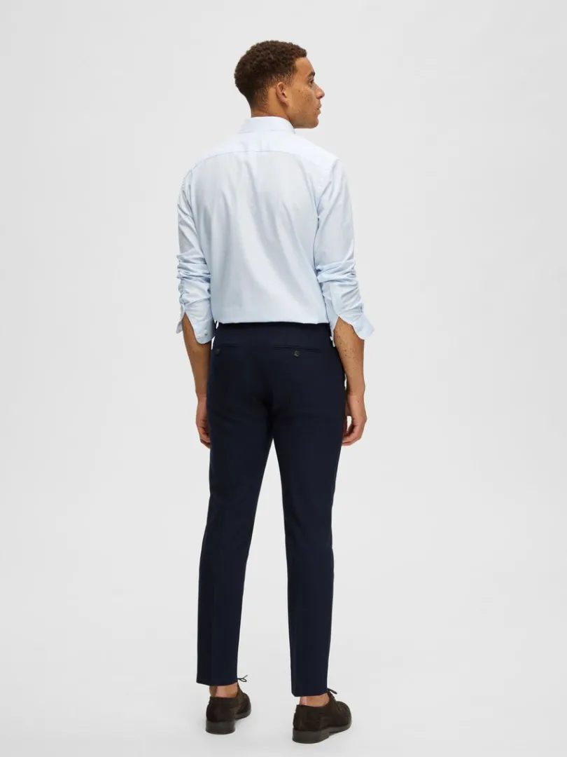 vvede_bukser_5-3.webp Bukser | Jakkesæt & Blazers>SELECTED VÆVEDE BUKSER Blue