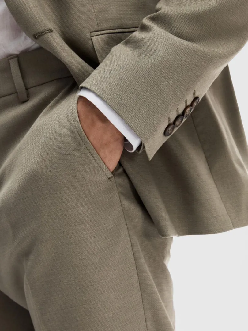 vvede_bukser_5-6.webp Bukser | Jakkesæt & Blazers>SELECTED VÆVEDE BUKSER Green
