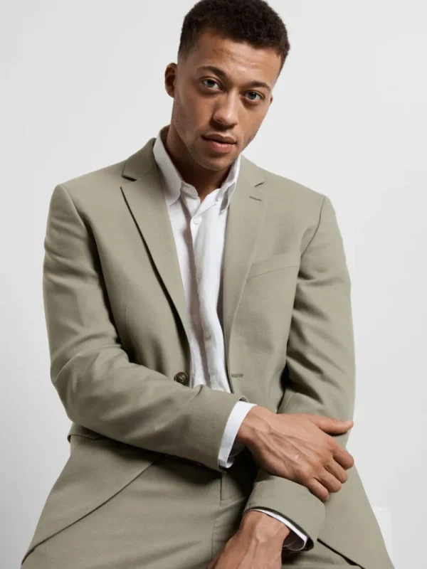 Jakkesæt & Blazers>SELECTED VÆVET BLAZER Green