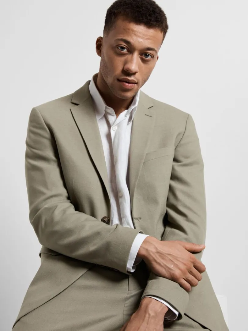 vvet_blazer_3-6.webp Jakkesæt & Blazers>SELECTED VÆVET BLAZER Green