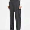 Bukser | Jakkesæt & Blazers>SELECTED VÆVET BREDE BUKSER Grey