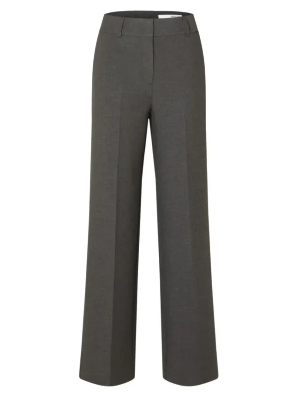 Bukser | Jakkesæt & Blazers>SELECTED VÆVET BREDE BUKSER Grey