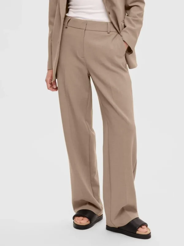 Bukser | Jakkesæt & Blazers>SELECTED VÆVET BUKSER Brown