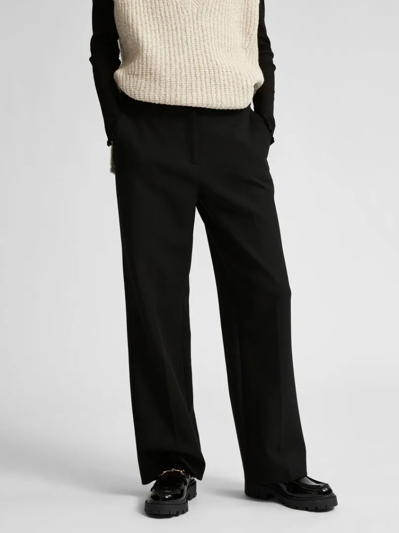 vvet_bukser_0.webp Bukser | Jakkesæt & Blazers>SELECTED VÆVET BUKSER Black
