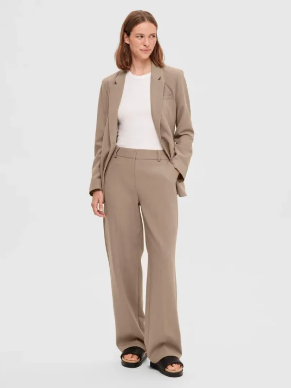 Bukser | Jakkesæt & Blazers>SELECTED VÆVET BUKSER Brown