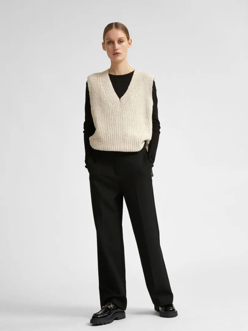 vvet_bukser_1.webp Bukser | Jakkesæt & Blazers>SELECTED VÆVET BUKSER Black