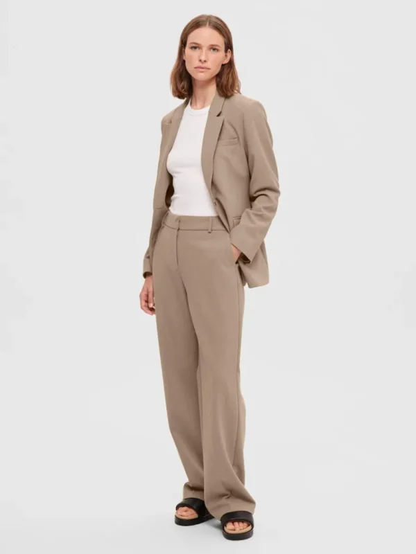 Bukser | Jakkesæt & Blazers>SELECTED VÆVET BUKSER Brown