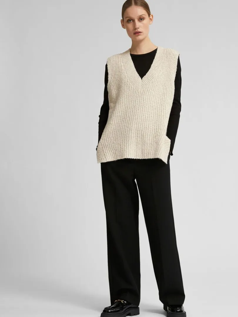 vvet_bukser_2.webp Bukser | Jakkesæt & Blazers>SELECTED VÆVET BUKSER Black