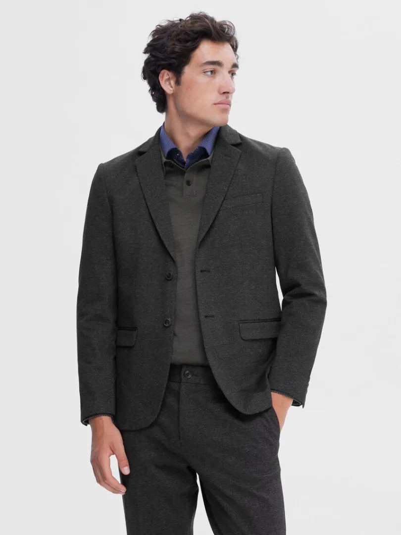 vvet_slim_fit_blazer_0.webp Jakkesæt & Blazers>SELECTED VÆVET SLIM FIT BLAZER Grey