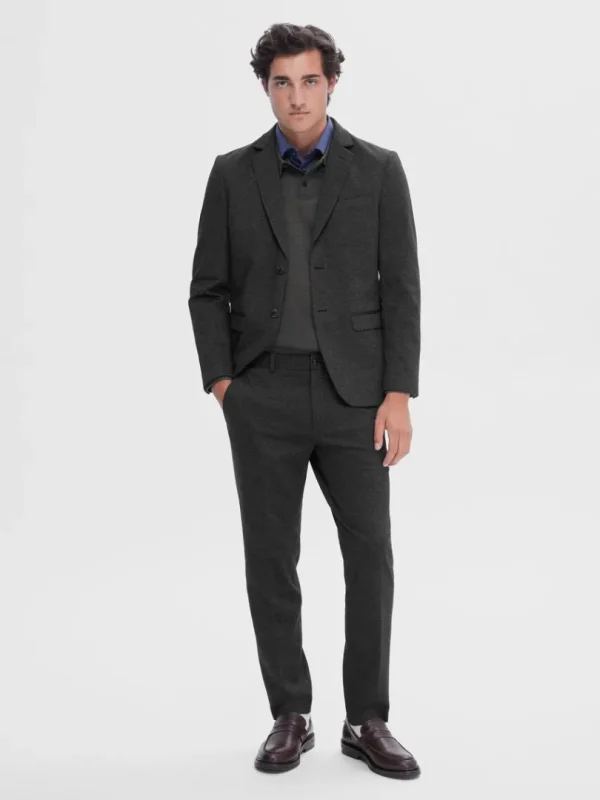 Jakkesæt & Blazers>SELECTED VÆVET SLIM FIT BLAZER Grey