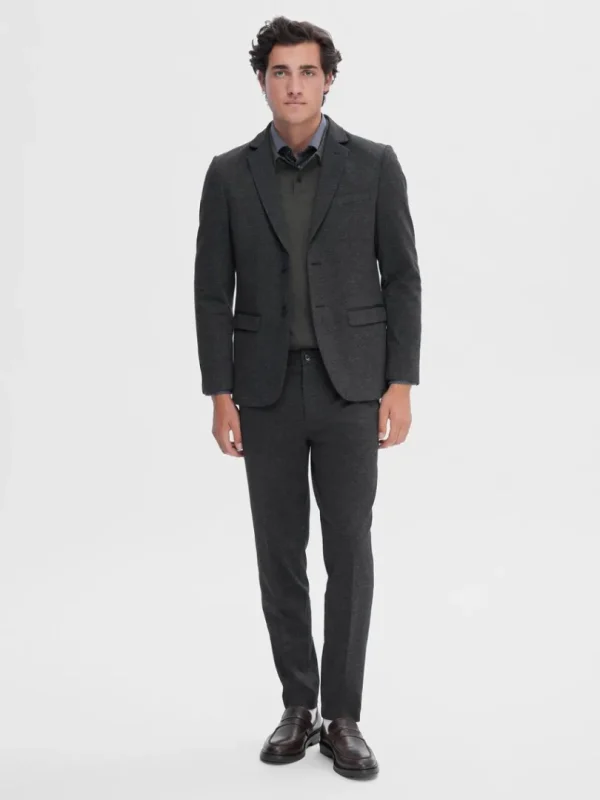 Bukser | Jakkesæt & Blazers>SELECTED VÆVET SLIM FIT BUKSER Grey