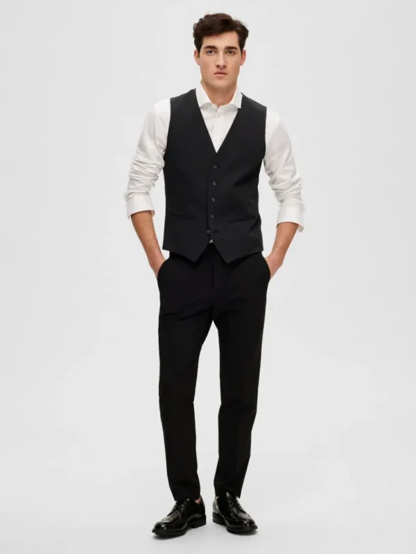 Jakkesæt & Blazers>SELECTED VÆVET VEST Black