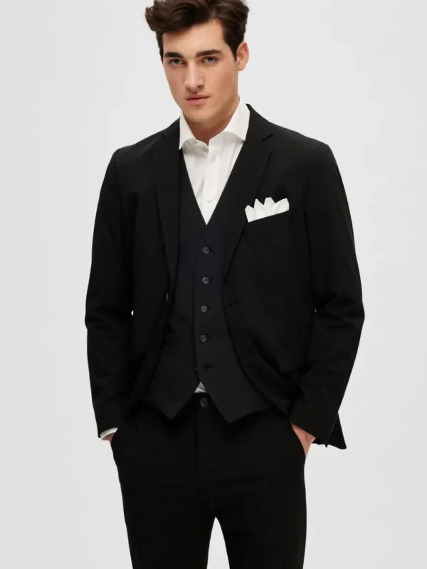Jakkesæt & Blazers>SELECTED VÆVET VEST Black