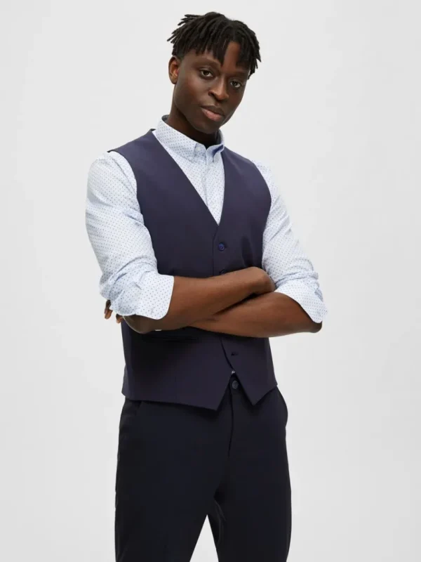 Jakkesæt & Blazers>SELECTED VÆVET VEST Blue