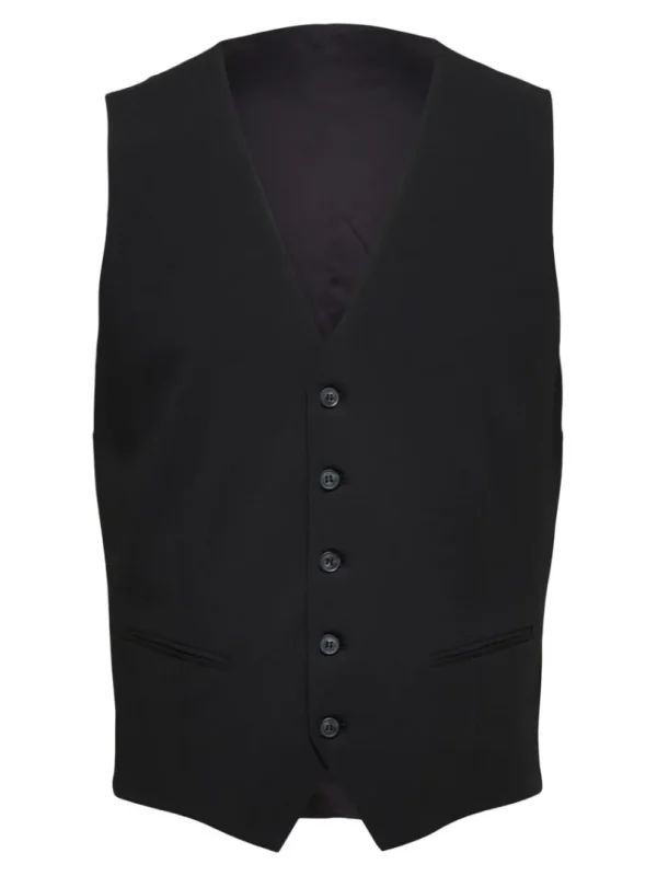 Jakkesæt & Blazers>SELECTED VÆVET VEST Black
