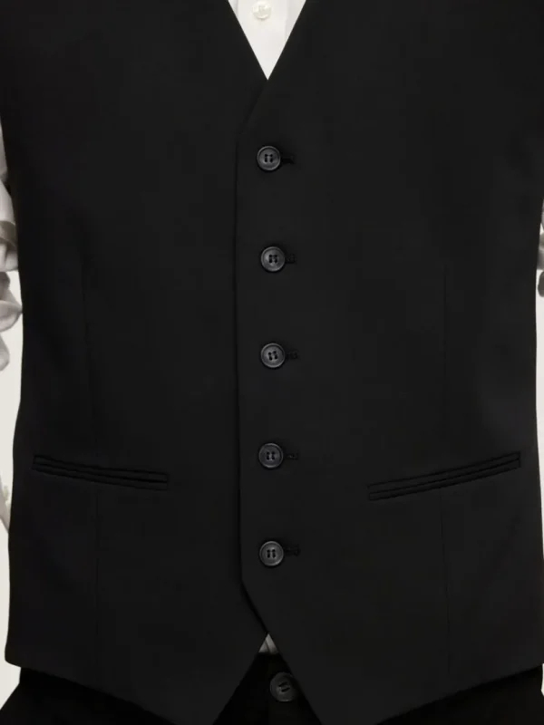 Jakkesæt & Blazers>SELECTED VÆVET VEST Black