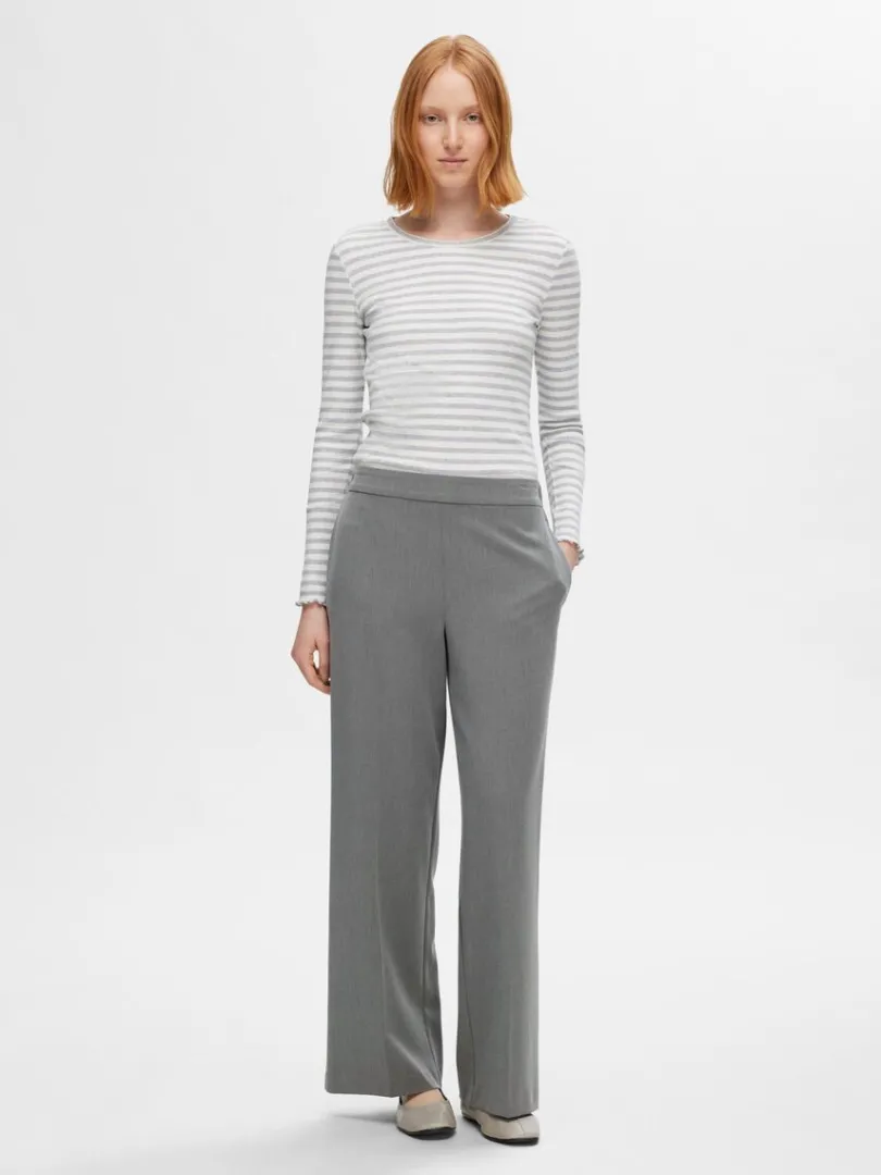 wide_fit_bukser_1-2.webp Bukser | Jakkesæt & Blazers>SELECTED WIDE FIT BUKSER Grey