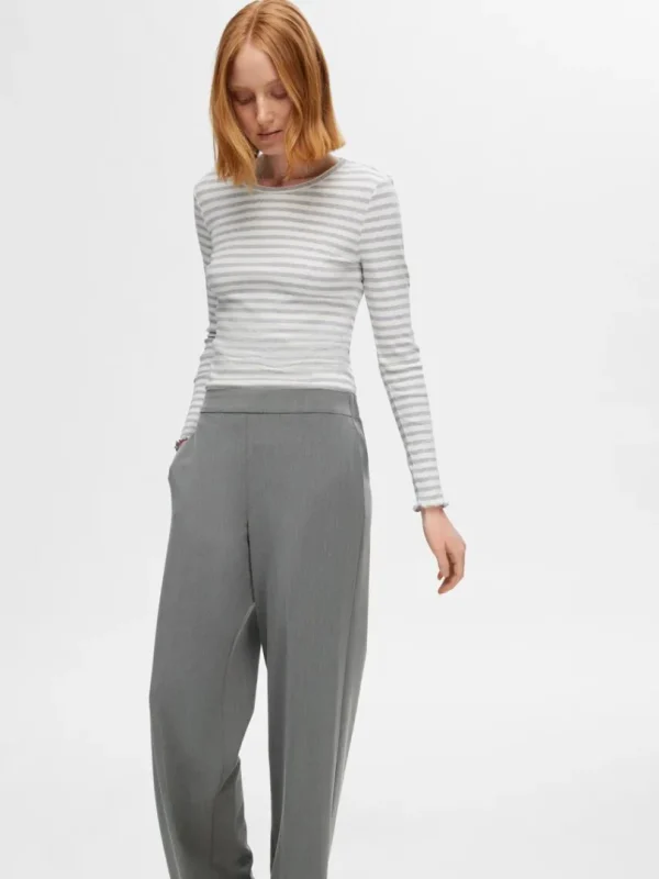 Bukser | Jakkesæt & Blazers>SELECTED WIDE FIT BUKSER Grey