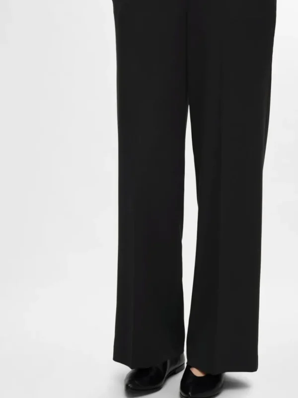 Bukser | Jakkesæt & Blazers>SELECTED WIDE FIT BUKSER Black