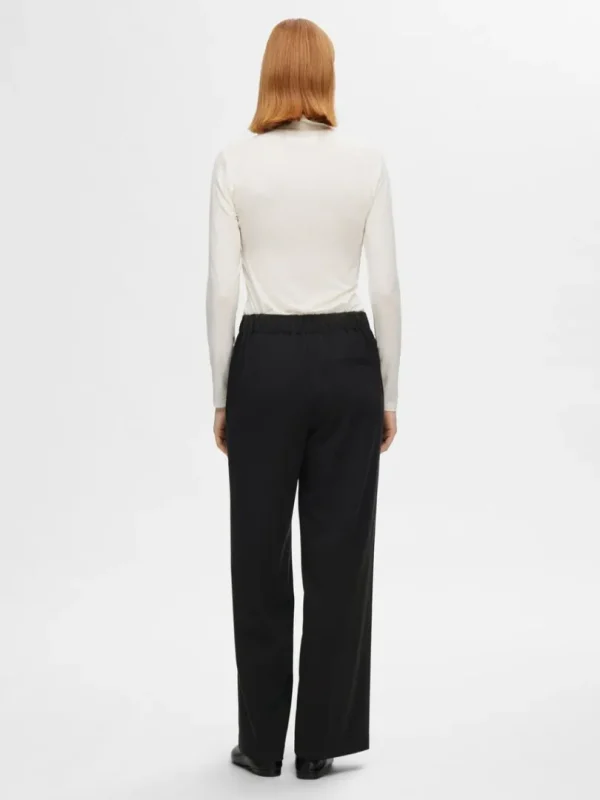 Bukser | Jakkesæt & Blazers>SELECTED WIDE FIT BUKSER Black