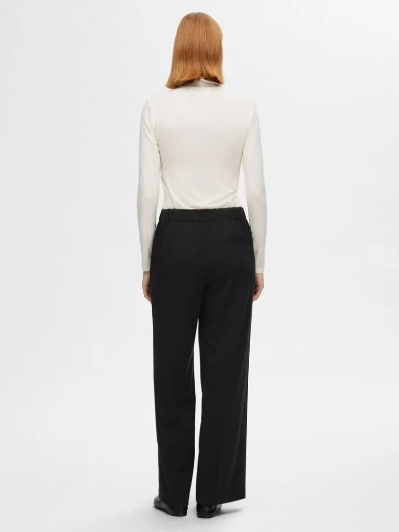 wide_fit_bukser_4-1.webp Bukser | Jakkesæt & Blazers>SELECTED WIDE FIT BUKSER Black