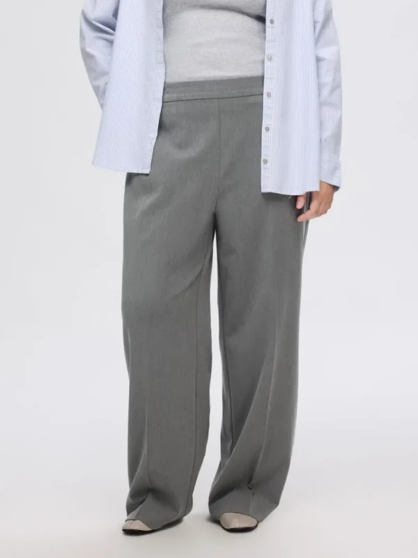 Bukser | Jakkesæt & Blazers>SELECTED WIDE FIT BUKSER Grey