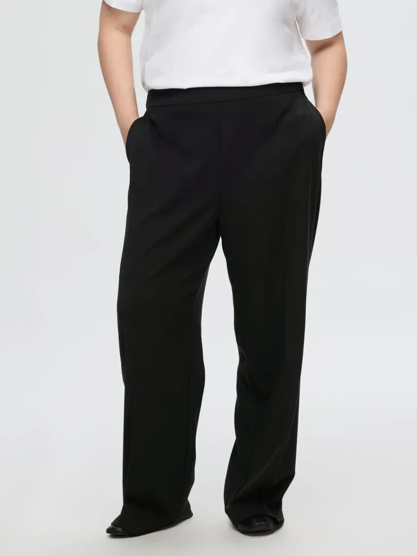 wide_fit_bukser_6.webp Bukser | Jakkesæt & Blazers>SELECTED WIDE FIT BUKSER Black