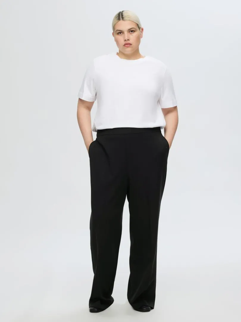 wide_fit_bukser_7.webp Bukser | Jakkesæt & Blazers>SELECTED WIDE FIT BUKSER Black