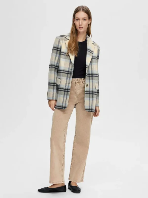 Jeans>SELECTED WIDE FIT JEANS Beige