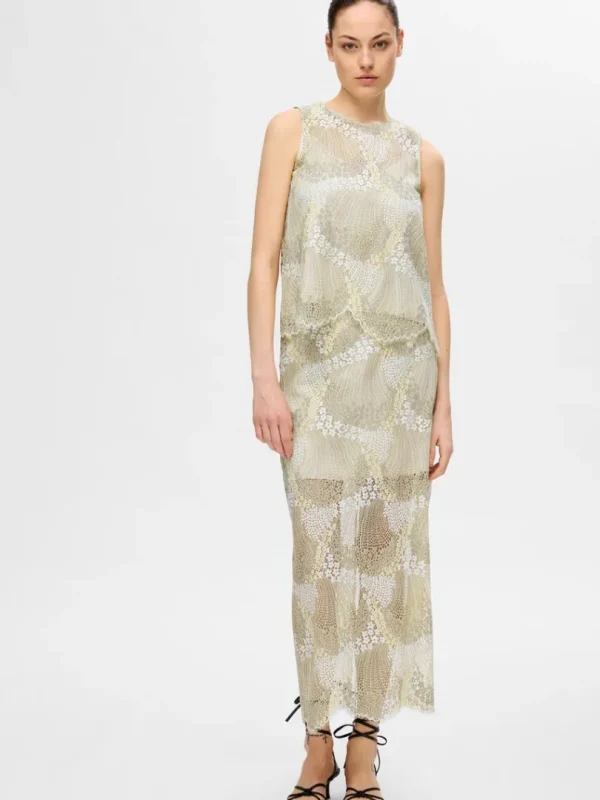 Toppe Og Bluser>SELECTED BLONDE TOP Yellow