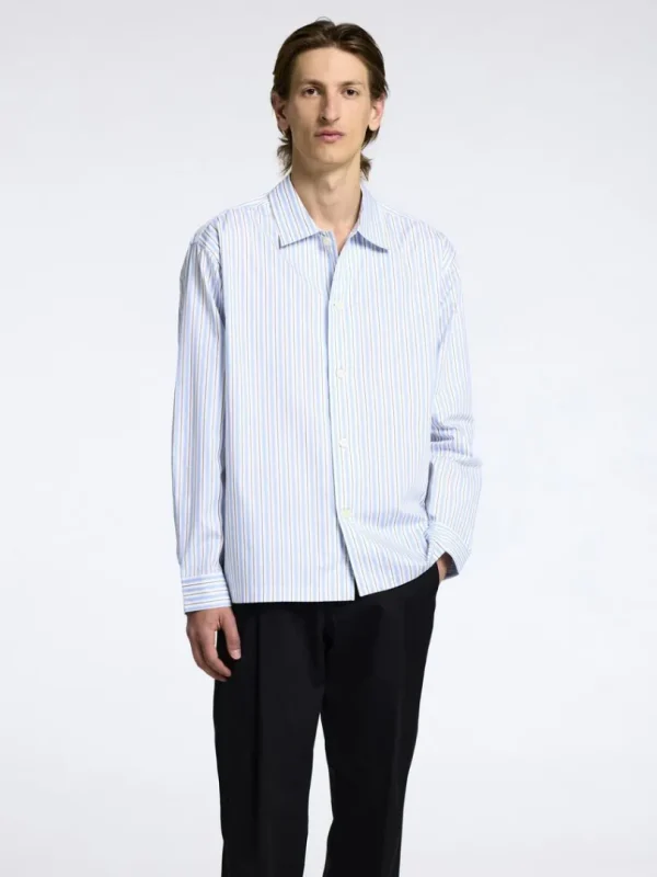 Overtøj | Skjorter>SELECTED 100% BOMULD OVERSHIRT Blue