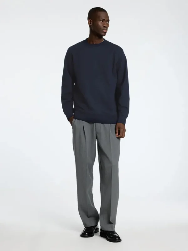 Hættetrøjer & Sweatshirts>SELECTED 100% BOMULD SWEATSHIRT Blue