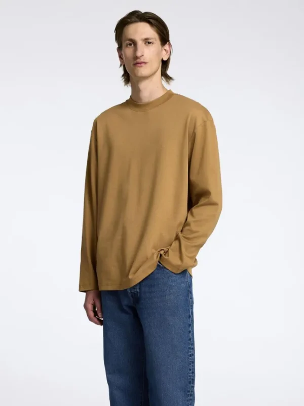 T-shirts>SELECTED 100% BOMULD TOP MED LANGE ÆRMER Orange