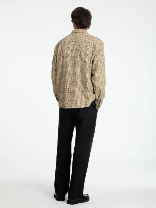 Overtøj | Skjorter>SELECTED BOXY FIT BOUCLE OVERSHIRT Brown