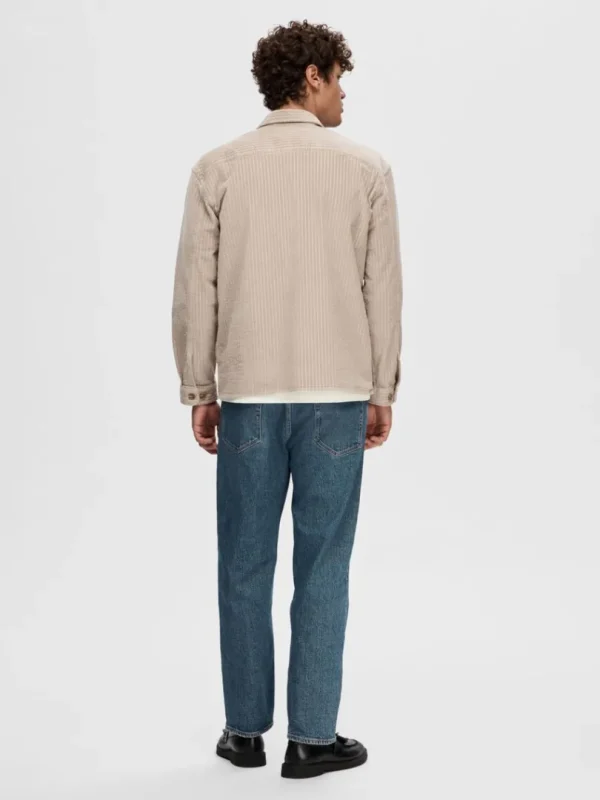 Overtøj | Skjorter>SELECTED CORDUROY OVERSHIRT Beige