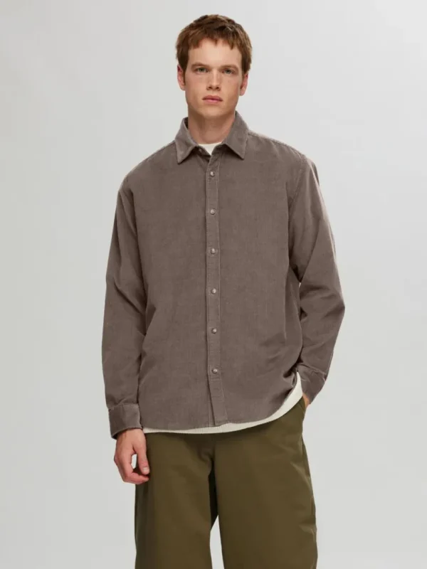 Skjorter>SELECTED CORDUROY SKJORTE Brown