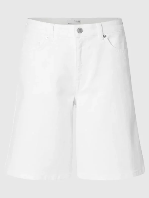 Shorts>SELECTED DENIM BERMUDA SHORTS White
