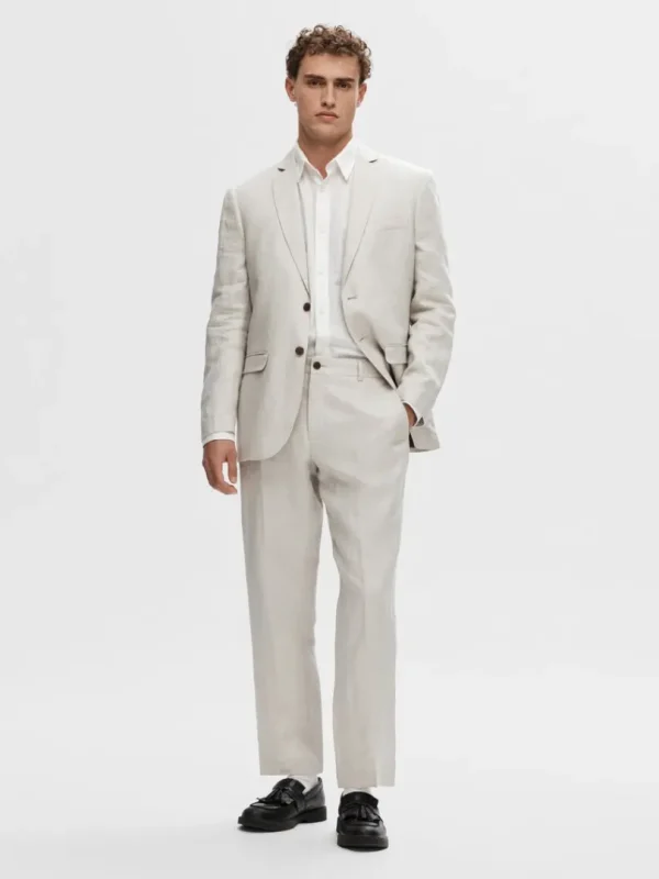 Bukser | Jakkesæt & Blazers>SELECTED 100% HØR HABITBUKSER Beige