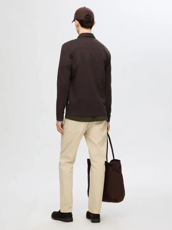 Hættetrøjer & Sweatshirts | Overtøj>SELECTED KLASSISK OVERSHIRT Brown