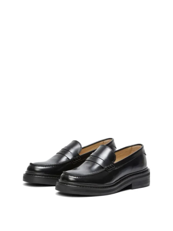 Sko>SELECTED LÆDER LOAFERS Black