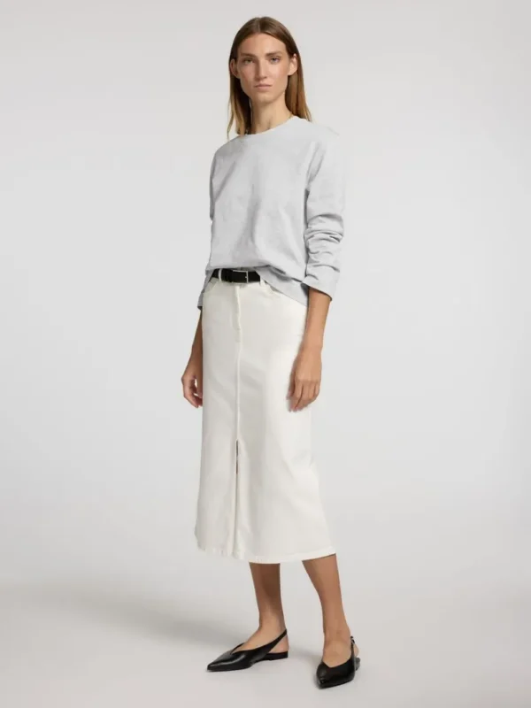 T-shirts>SELECTED LONG-SLEEVED BOXY T-SHIRT Grey