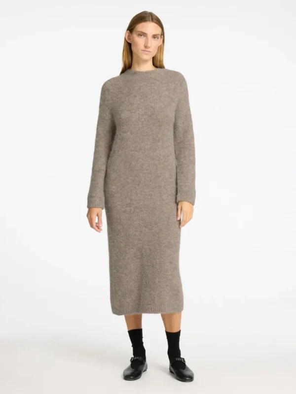 Kjoler | Strik>SELECTED MAXI STRIKKET KJOLE Grey