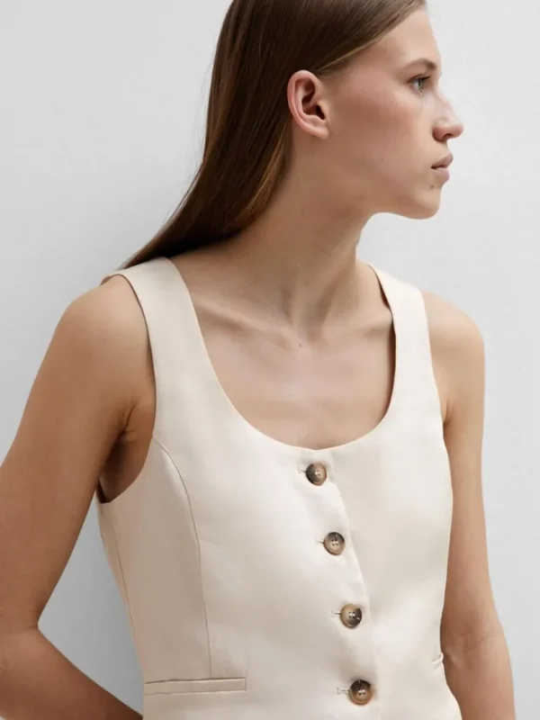 Jakkesæt & Blazers | Toppe Og Bluser>SELECTED SKRÆDDERSYEDE VEST Beige