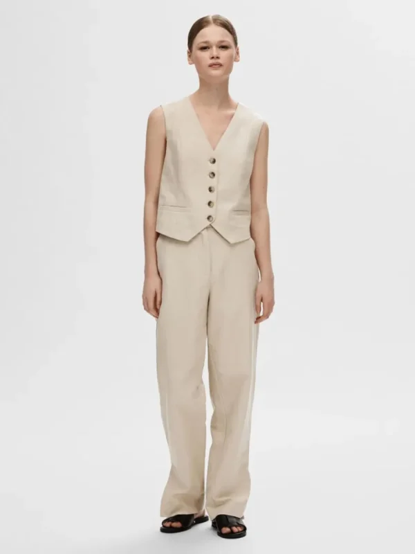 Jakkesæt & Blazers | Toppe Og Bluser>SELECTED SKRÆDDERSYEDE VEST Beige