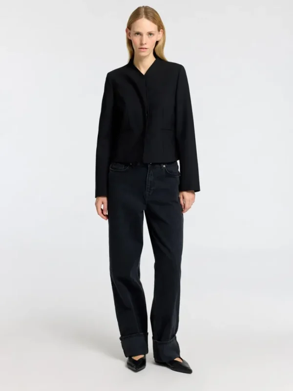 Overtøj | Jakkesæt & Blazers>SELECTED TÆTSIDDENDE BLAZER Black